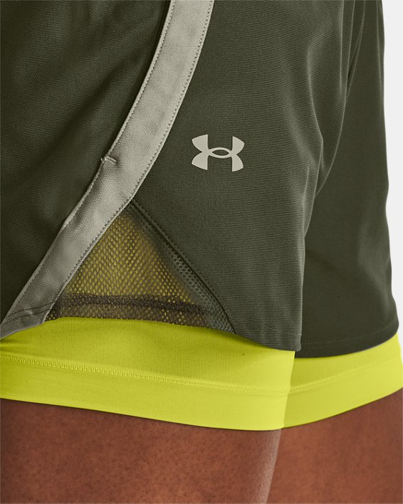 Women's UA Play Up 2-in-1 Shorts, Green, pdpMainDesktop image number 3
